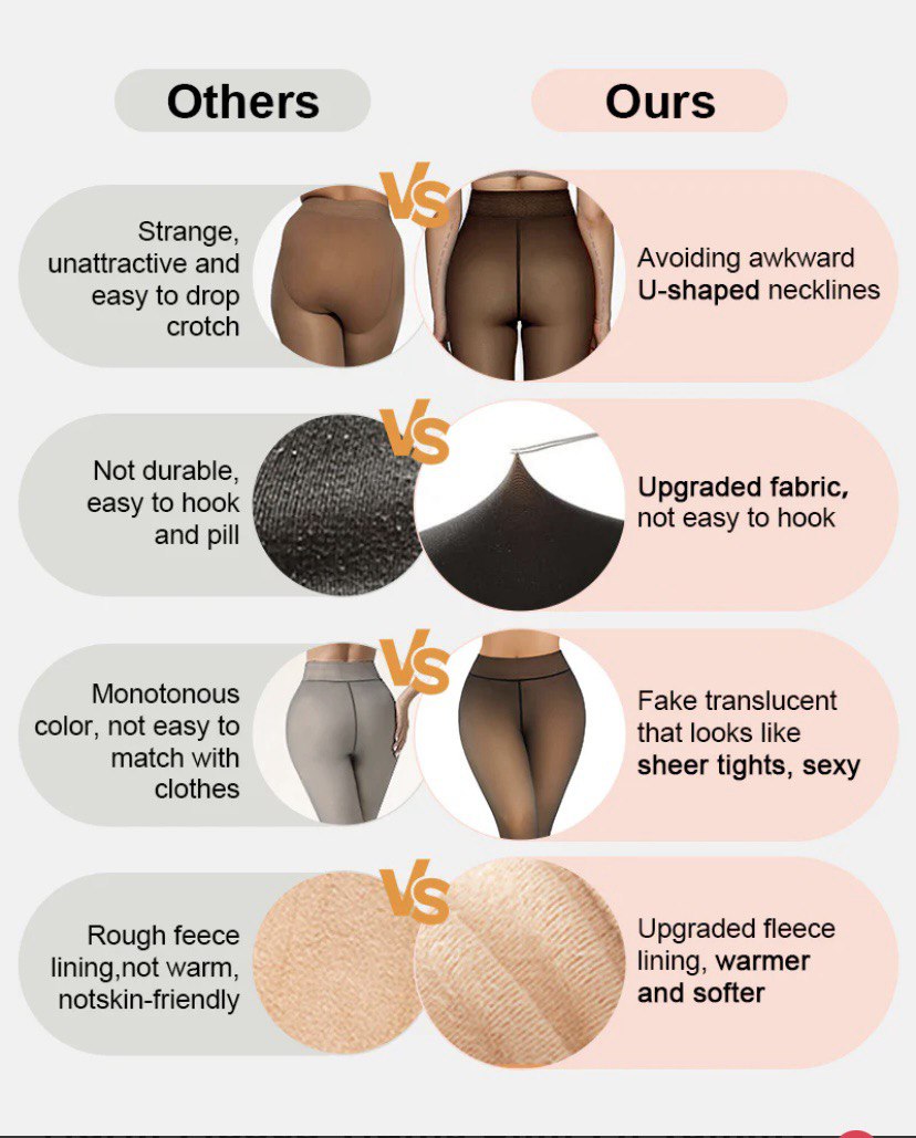 KauriVeil™ Fleece-Lined Tights — Warm like fleece. Looks like skin.