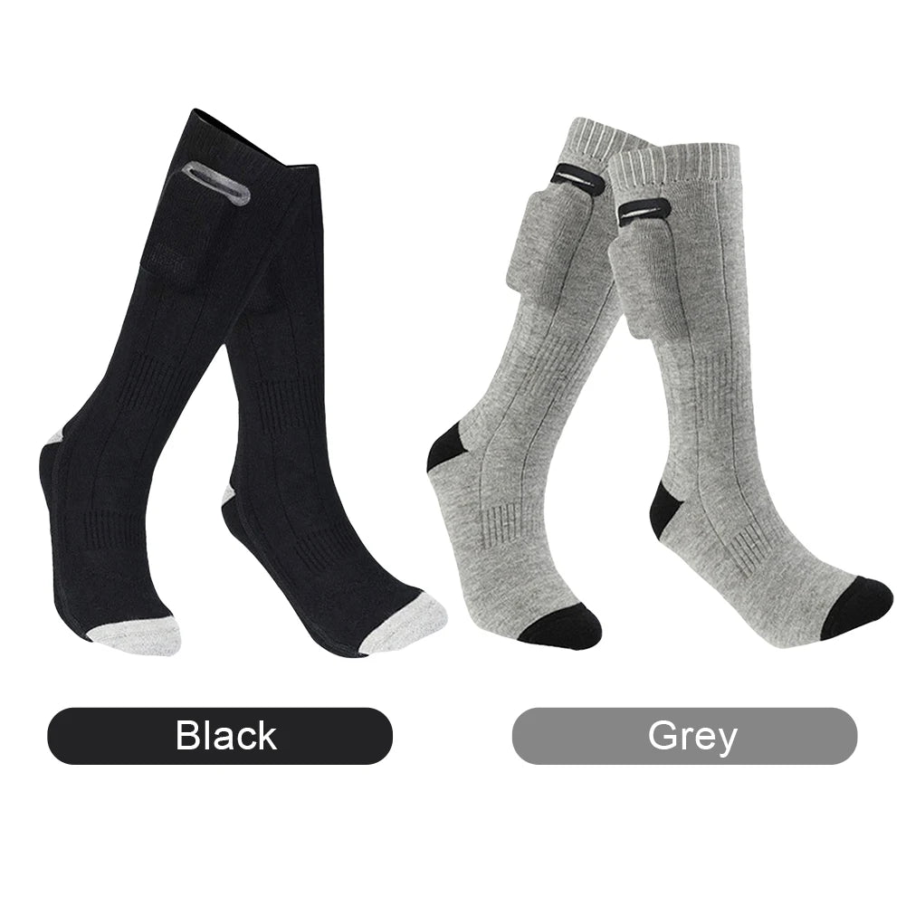 Heated Socks Washable Winter Thermal Socks Outdoor Skiing Foot Warmer Heating Socks for Men and Women
