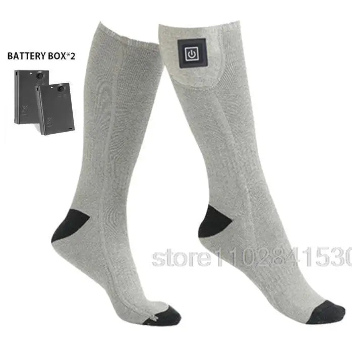 Winter Heated Socks Rechargeable Heating Socks with Battery Box Heated Socks Warmth Outdoor Heated Boots Snowmobile Ski Equipmen