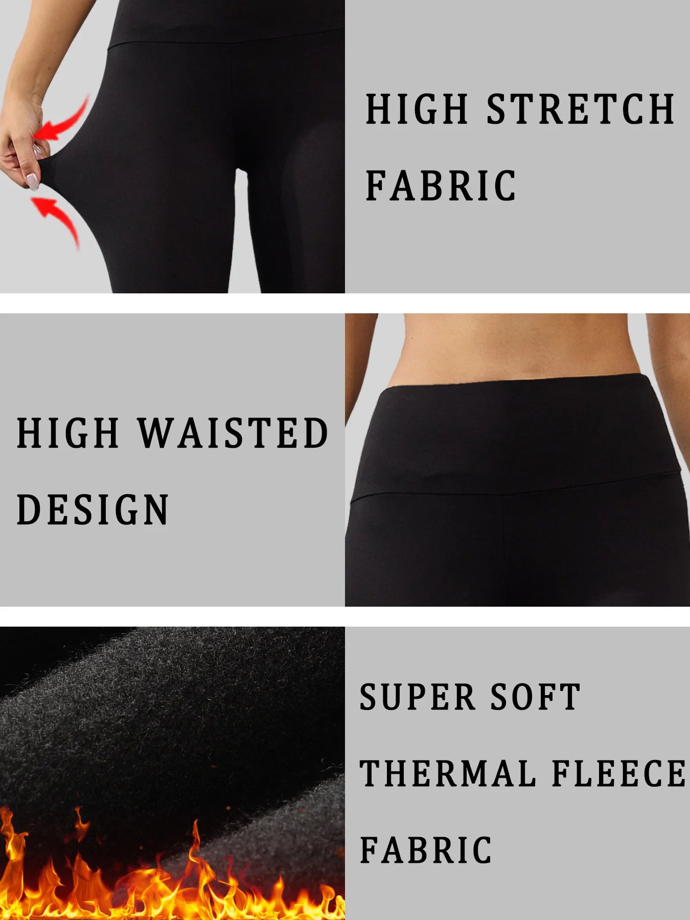 Thermal leggings for women featuring fleece lining and high waist design. Perfect for winter running and outdoor workout comfort