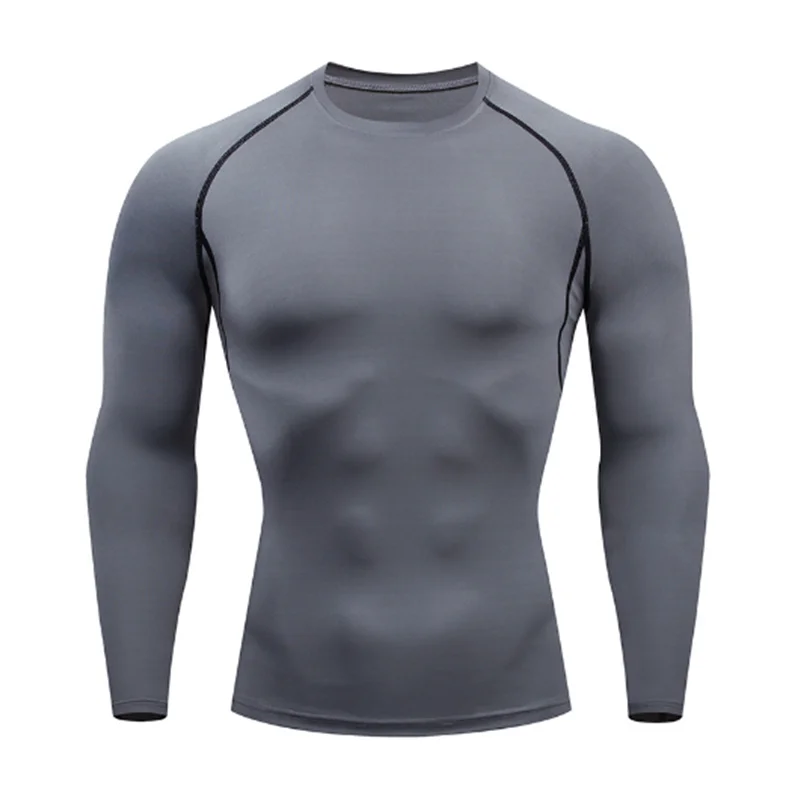 2025 Compression T Shirt Men Summer Sportswear Running T-shirt Elastic Quick Dry Sport Tops Tee Athletic Gym Workout Shirts Men