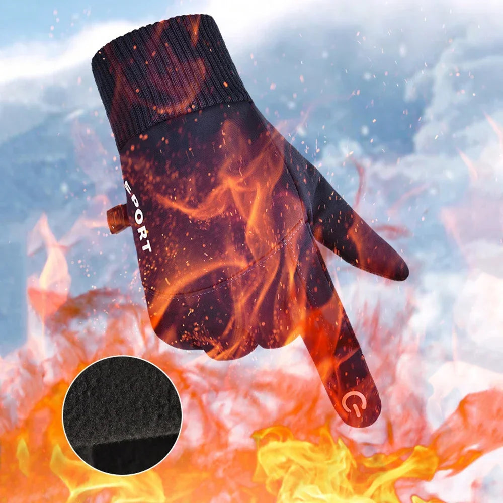 Thermal Gloves for Men & Women for Touchscreen Use,Featuring a Non-Slip Grip,Windproof Properties,Warmth for Cycling & Hiking.