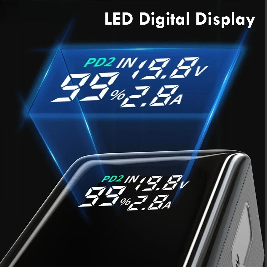 Large Capacity 100W Power Bank Portable 27000mAh Fast Charger External Spare Battery Powerful Powerbank For laptop iPhone Xiaomi