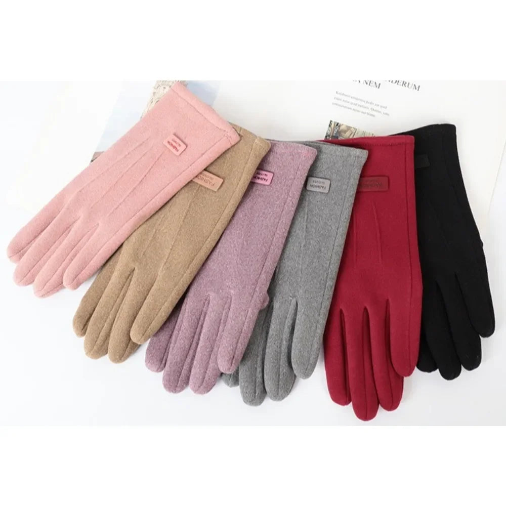 1 Pair Thermal Touchscreen Gloves for Men Women Winter Warm Fleece Lined Windproof Cold Weather Outdoor Cycling Driving Sports