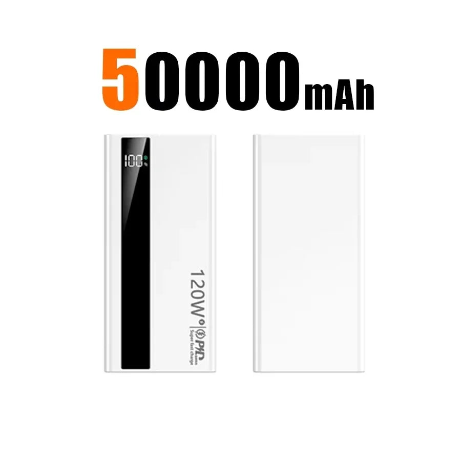 500000mAh High Capacity PowerBank 120W Super Fast Charging Portable External Battery Powerbank for iphone Huawei