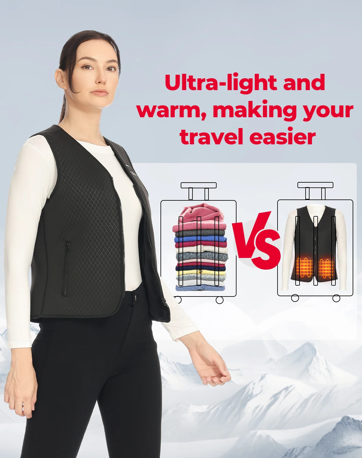 Heated Vest for Men Women Winter thermal Inner Wear Keep Warm Electric Lightweight For Winter Outdoor Activities