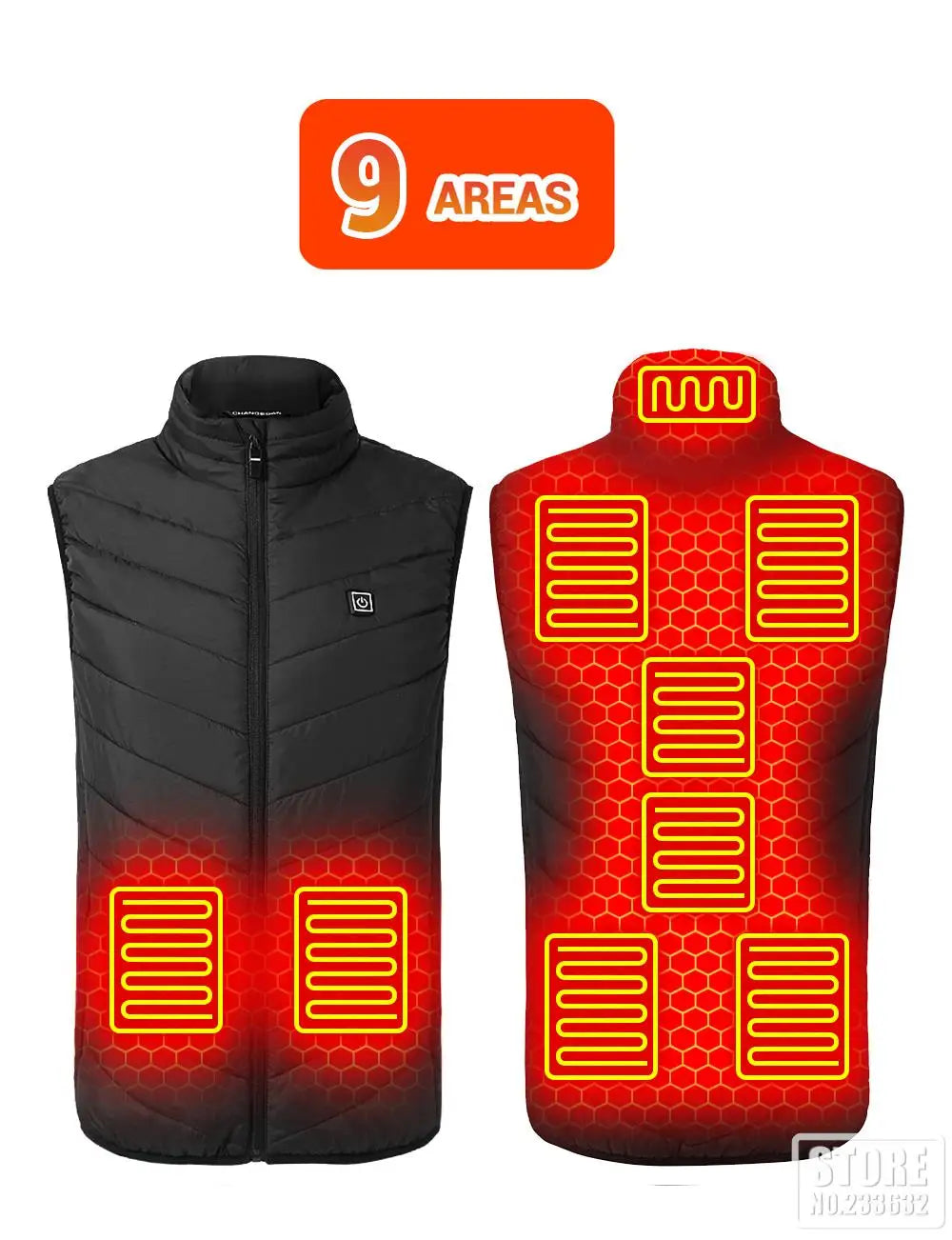 21 Heated Vest Winter Electric Heated Jackets Men Women Sportswear Heated Coat Coat Motorcycle USB Heating Jacket For Camping