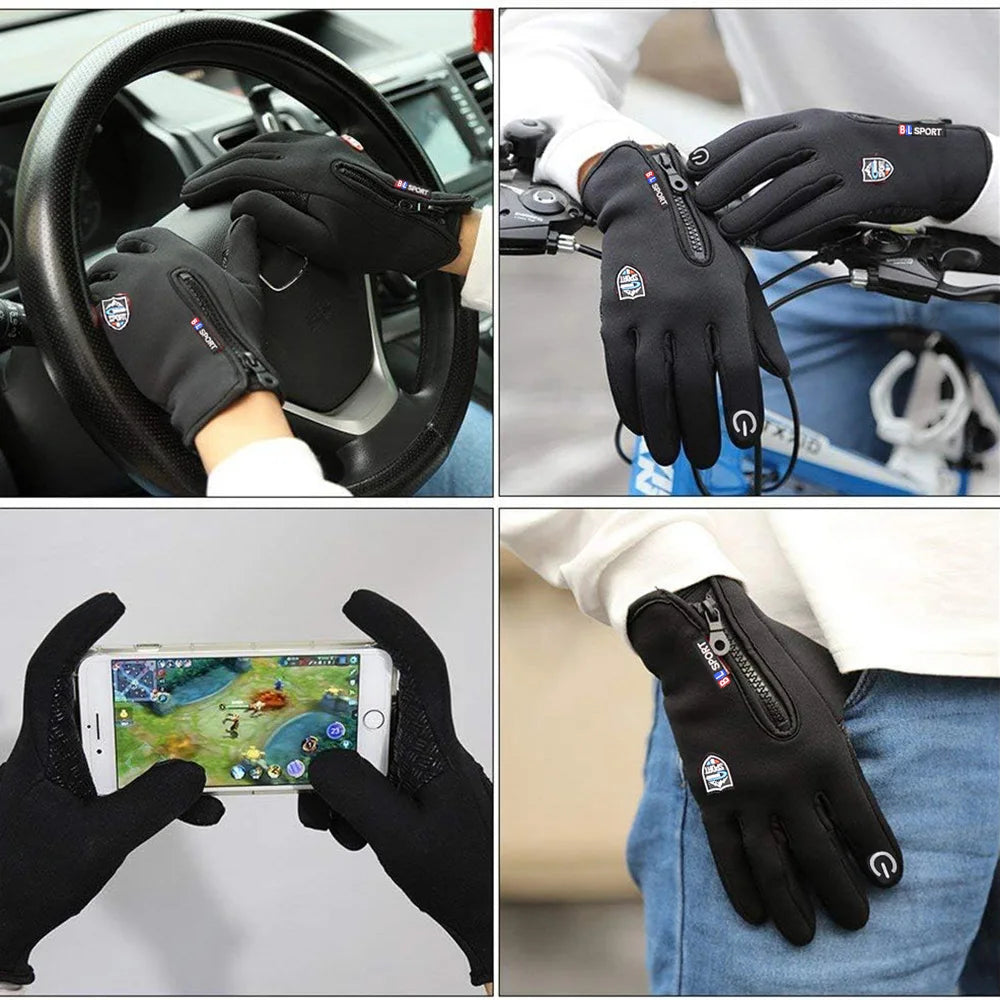 Winter Thermal Gloves for Men and Women, Touch Screen Fingers Waterproof Windproof Anti Slip Warm Gloves for Hiking Driving