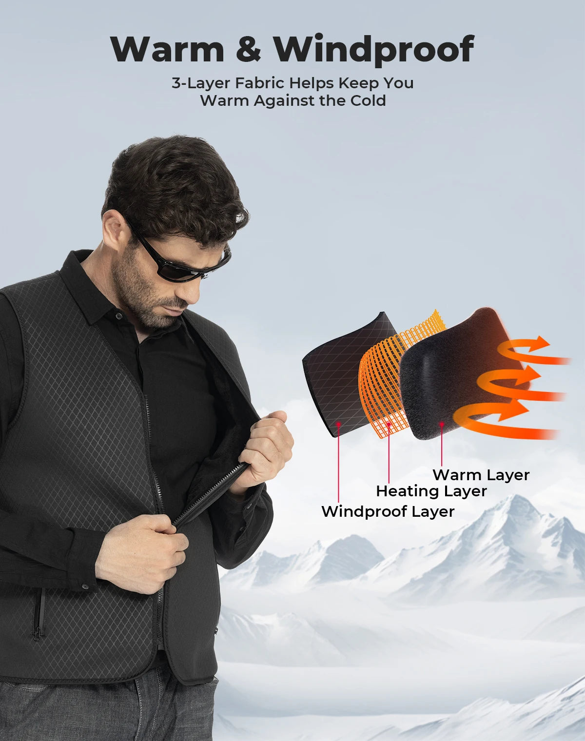 Heated Vest for Men Women Winter thermal Inner Wear Keep Warm Electric Lightweight For Winter Outdoor Activities
