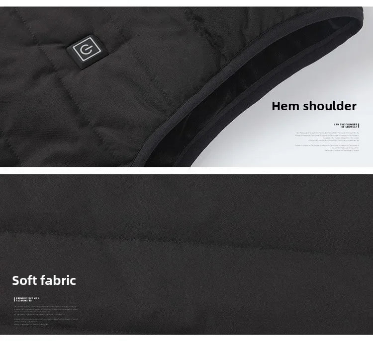 Heated Vest for Men Women 12-Zone Smart Electric Heating Vest USB Rechargeable Thermal Fleece Lined Winter Warm Vest Outdoor