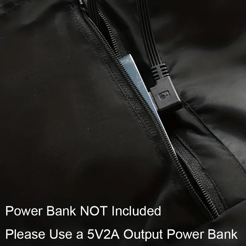 Electric Heated Vest with Carbon Fiber Heating, Full-Body USB Constant Temperature Vest for Men and Women, Heated Cotton Vest, 4 Heating Zones, Can Be Seen Clearly, Keep Warm This Winter (Battery or Power Bank Not Included)