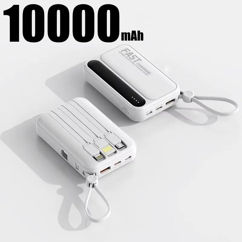 Large Capacity 500000mAh Power Bank 120W 4-in-1 Cables Intelligent Digital Display Portable Powerbank for iPhone