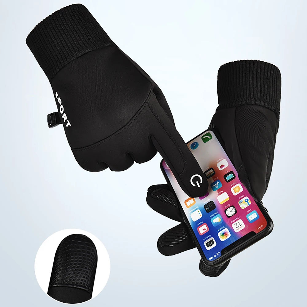 Touch Screen Waterproof Thermal Sport Gloves Women Men Cycling Gloves ,Perfect for Running, Driving, Hiking, Walking, Working