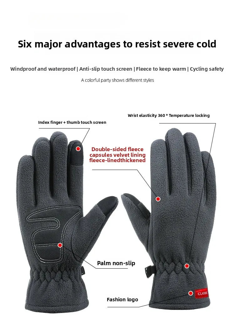 Waterproof Thermal Touch Screen Winter Gloves Thermal Windproof Warm Gloves Cold Weather Running Sports Hiking Ski Gloves