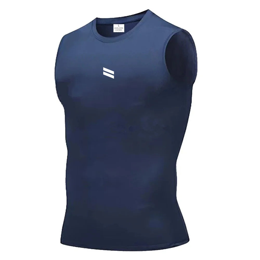 Compression Tank Tops Print Elasticity Gym wear Men Sleeveless Quick Drying Sportswear Fitness Bodybuilding Muscle Workout Vest