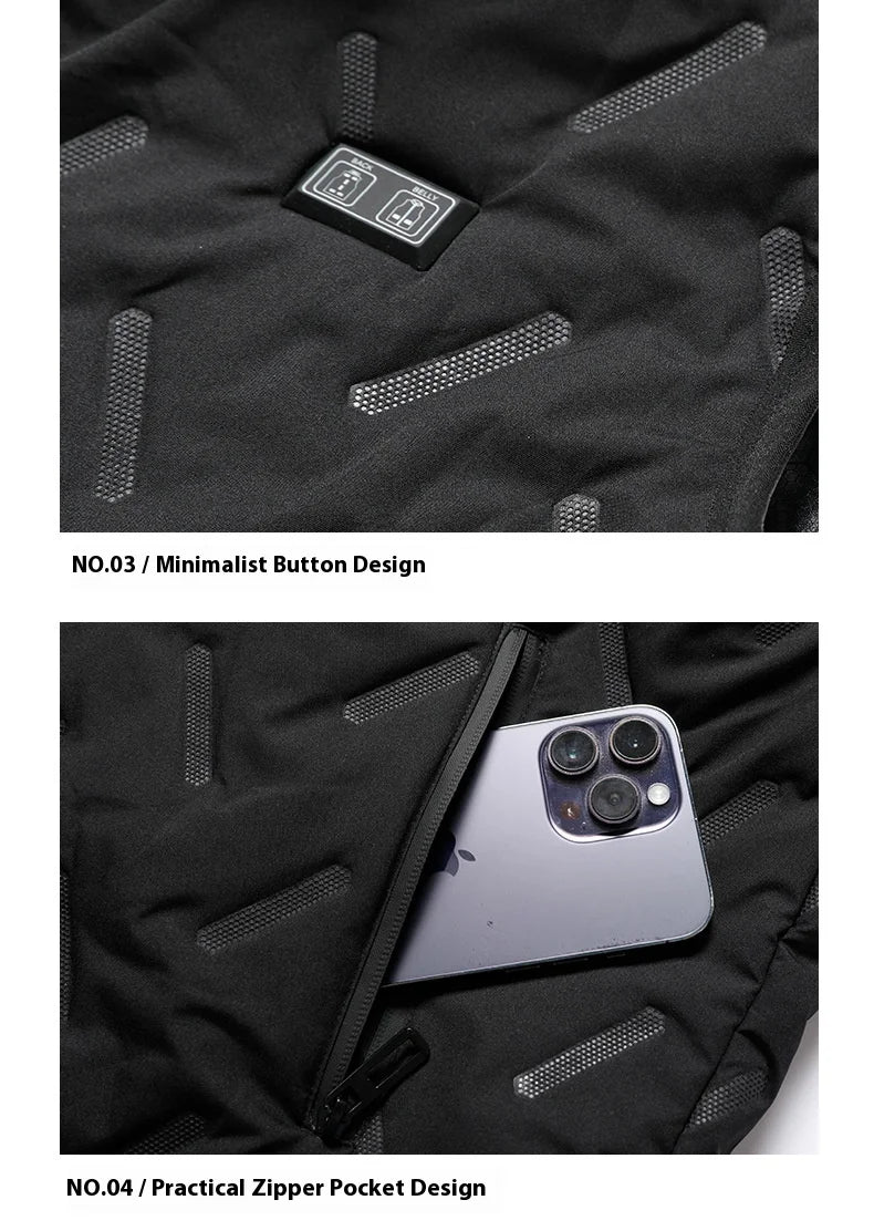 2025 New Heated Vest for Men 9 Heating Zones Dual Control Electric Warming Vest USB Smart Heating Waistcoat Ladies&