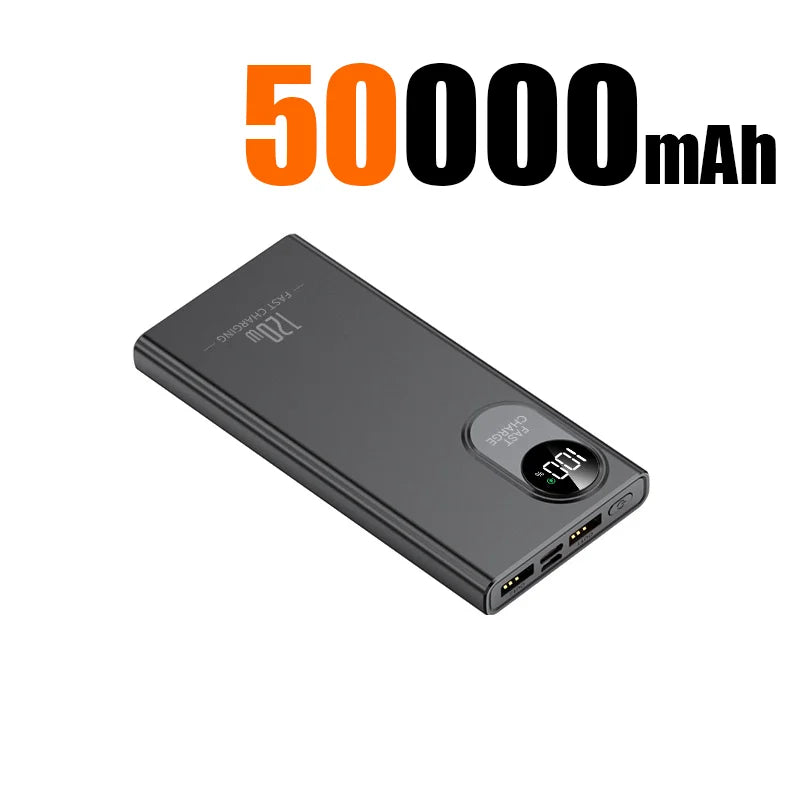 2026NEW Power Bank 500000mAh Large Capacity 120W Super Fast Charging With Portable Digital Display Supply For Various Phones