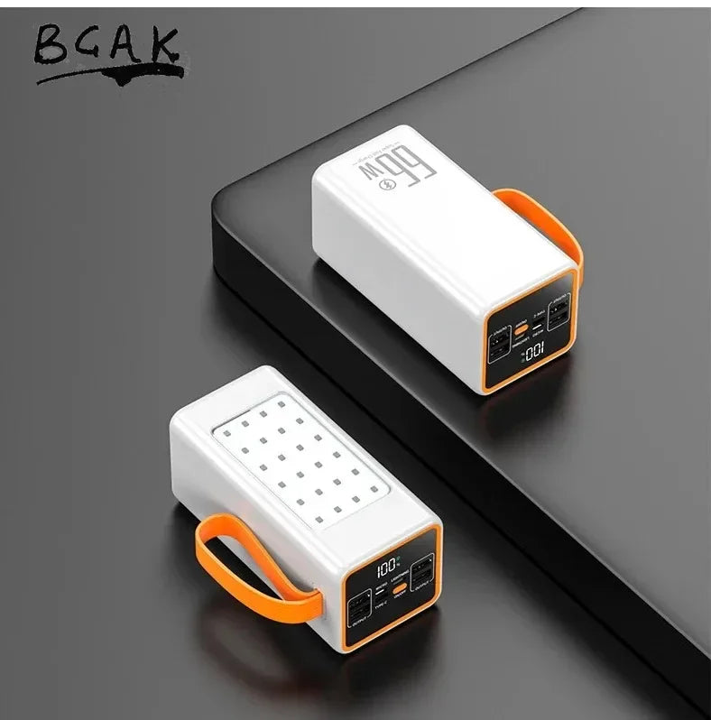 500000MAH 100000mah 200000mah 300000mahPowerbank Fast Charging Real Capacity BCAK with Built-in Cable Super Large Capacity