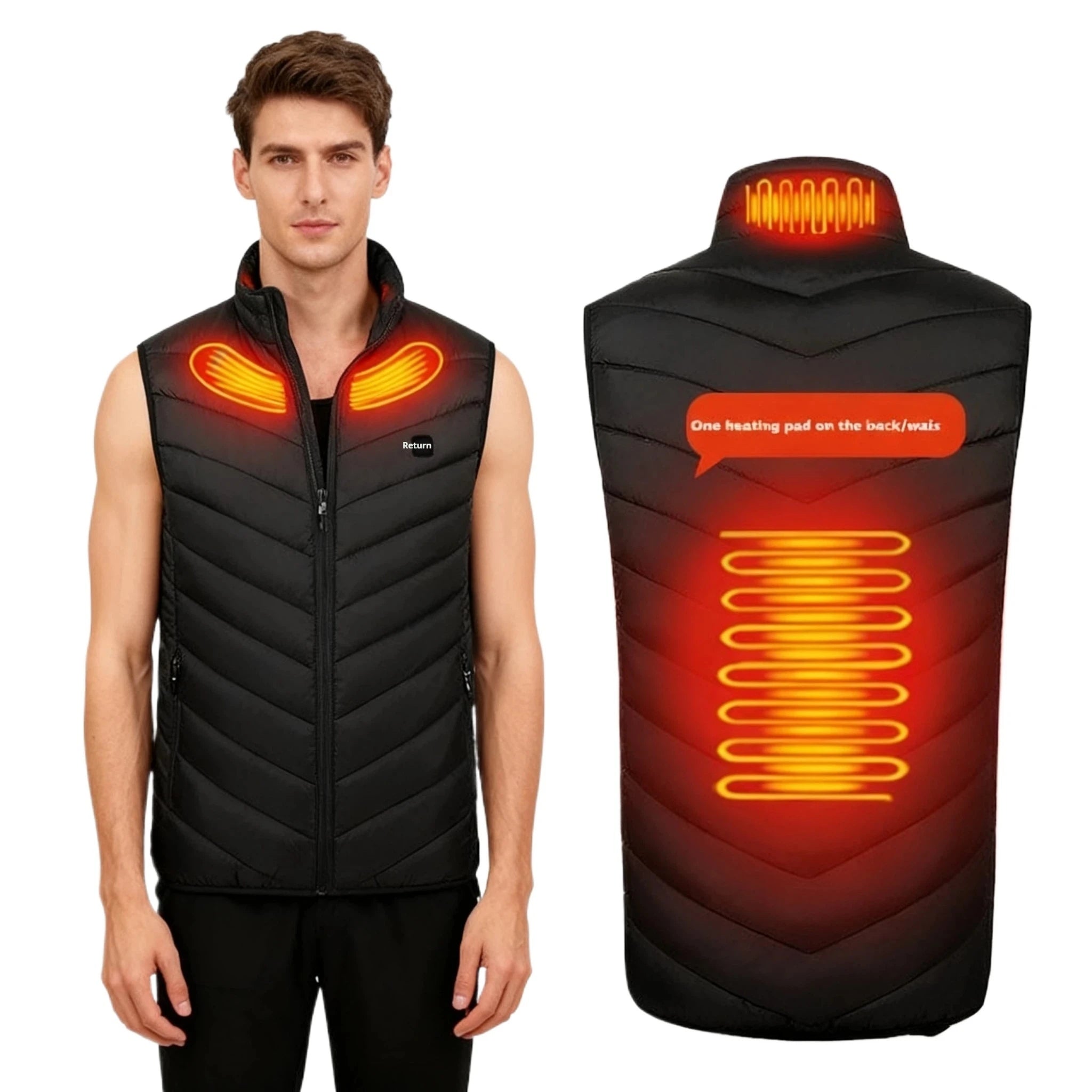 USB Heated Vest for Men and Women 2-Zone Heating Electric Warm Vest Lightweight Thermal Heated Jacket Smart Heating Winter Work