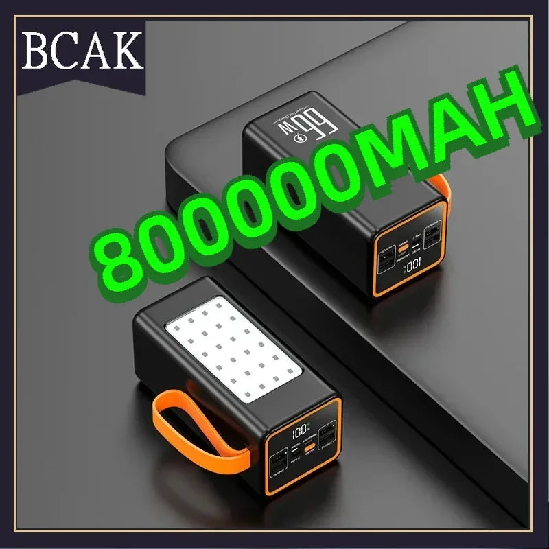 BCAK Style 500000mah 100000mah 200000mah 300000mah Upgraded Version Super power bank fast charge with LED Super Large Capacity