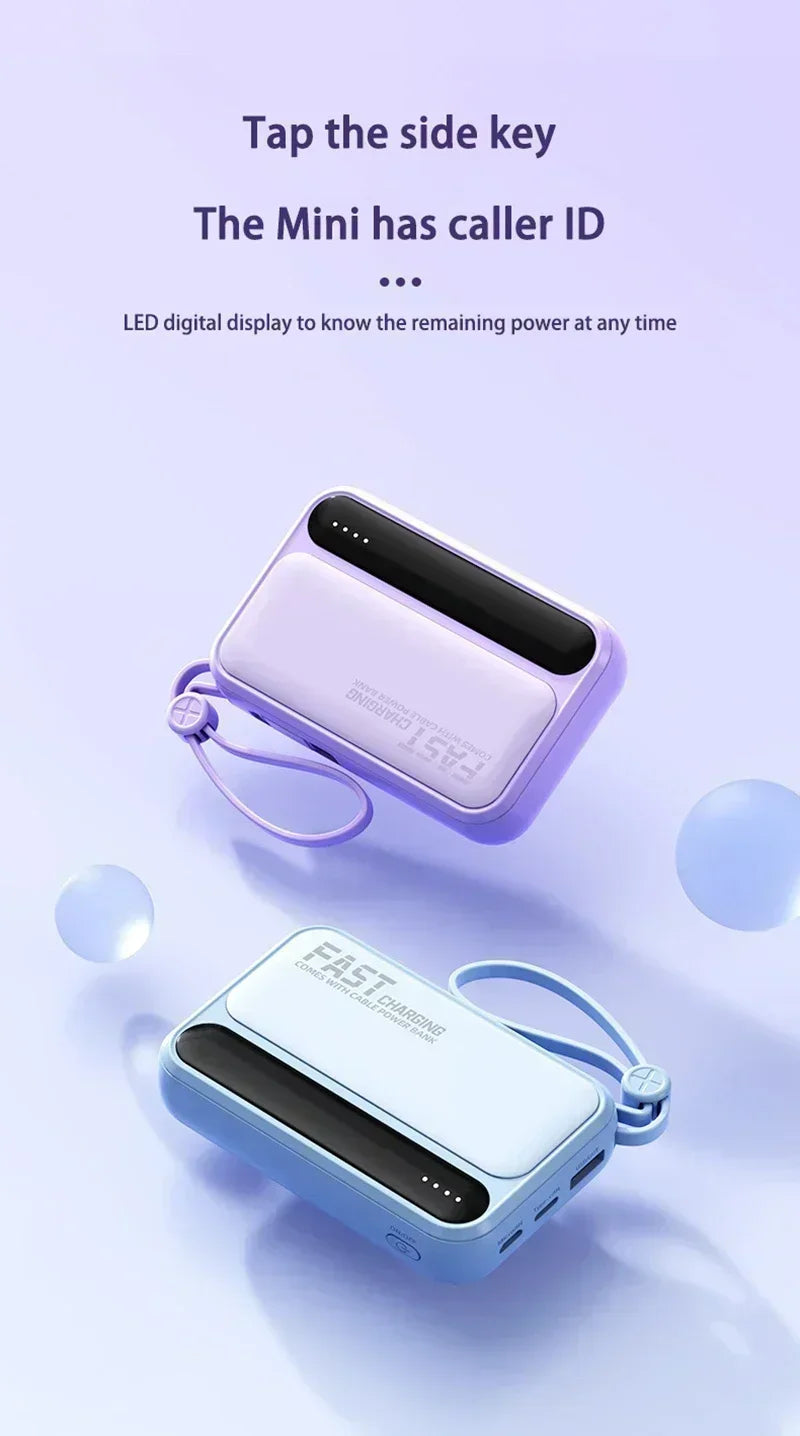 Large Capacity 500000mAh Power Bank 120W 4-in-1 Cables Intelligent Digital Display Portable Powerbank for iPhone