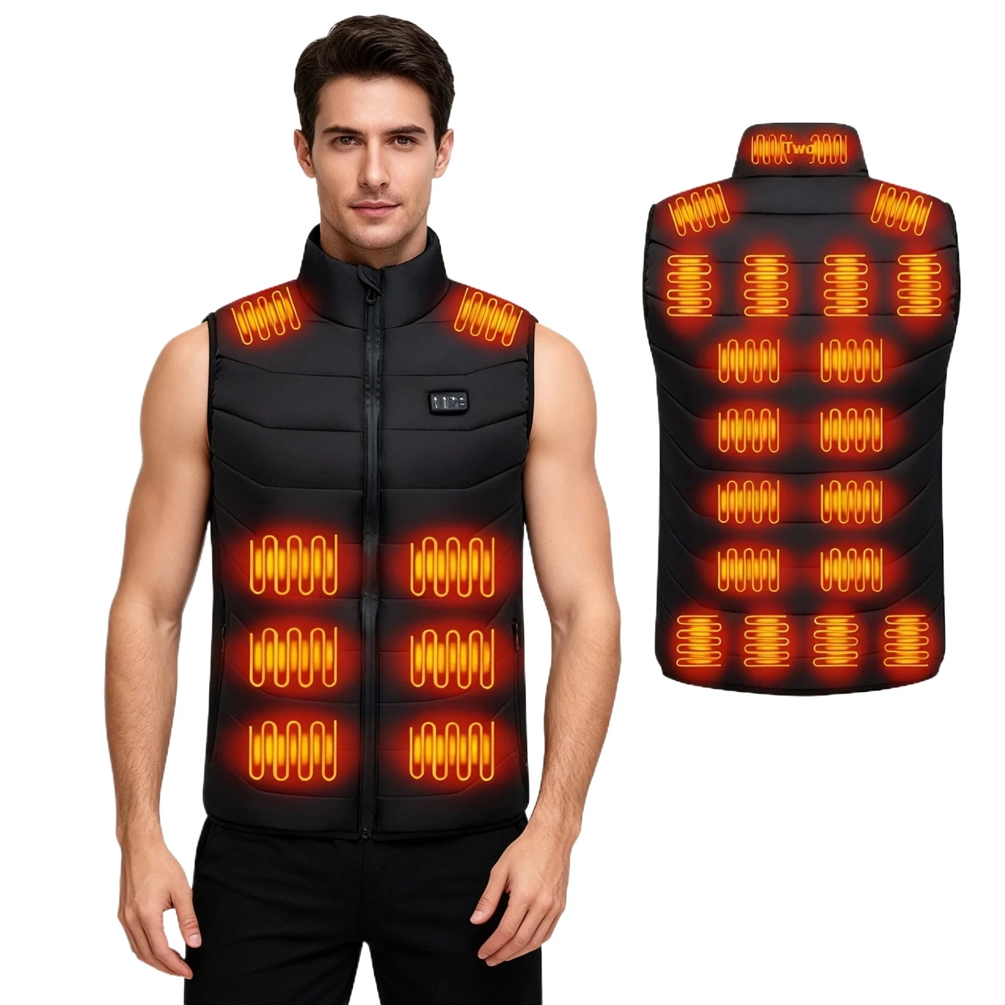 USB Heated Vest for Men and Women 2-Zone Heating Electric Warm Vest Lightweight Thermal Heated Jacket Smart Heating Winter Work