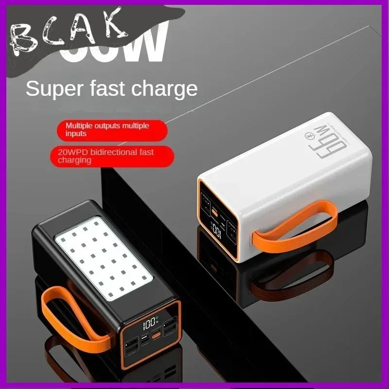 BCAK Style 500000mah 100000mah 200000mah 300000mah Upgraded Version Super power bank fast charge with LED Super Large Capacity