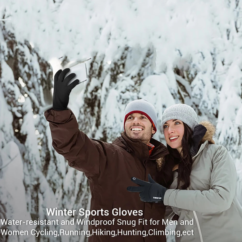 Touch Screen Waterproof Thermal Sport Gloves Women Men Cycling Gloves ,Perfect for Running, Driving, Hiking, Walking, Working