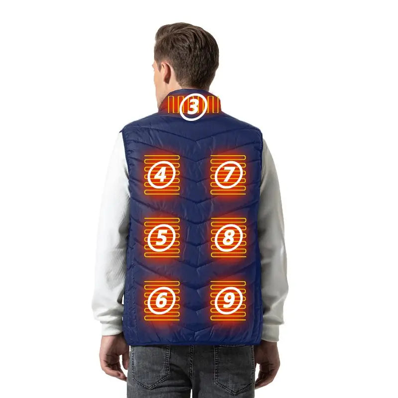 Heated Vest USB-C Electric Heated Vest Heating Jacket Winter Vests for Outdoor Motorcycle Camping Fishing Skiing Oversized 8XL