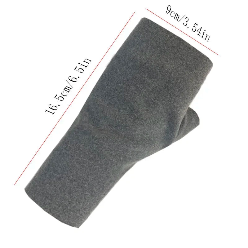 Thin Touchscreen Gloves Women Thermal German Velvet Half Finger Mittens Convertible for Warmth Phone Use