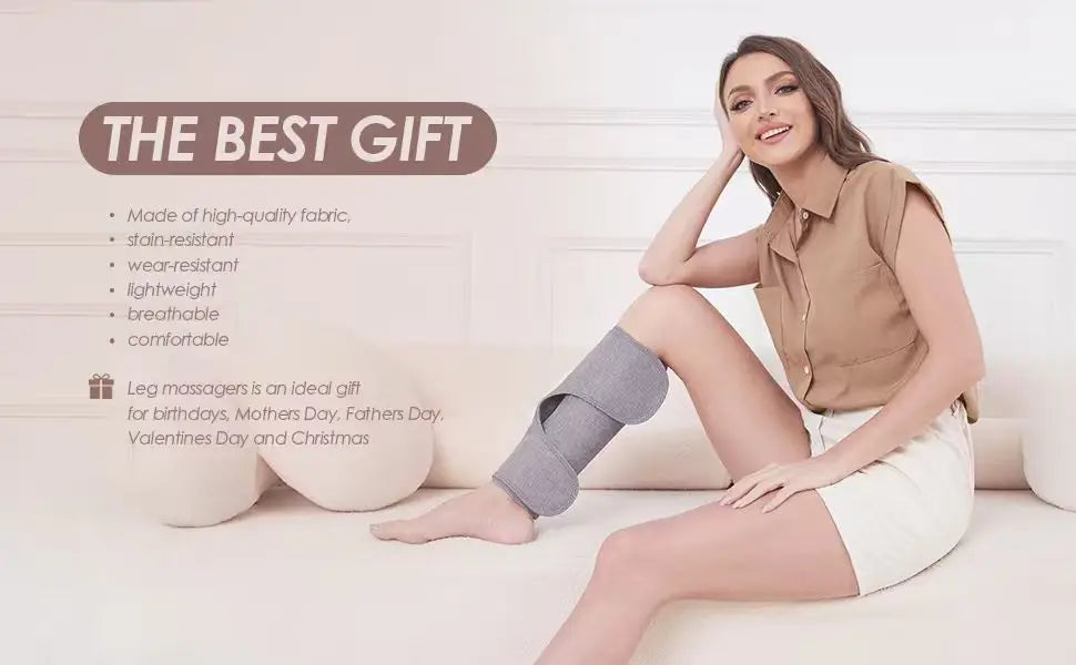 Leg Massager with Heat and Compression, Legs Massage for Circulation and Pain Relief , Heating Calf Leg Air Compression Massager