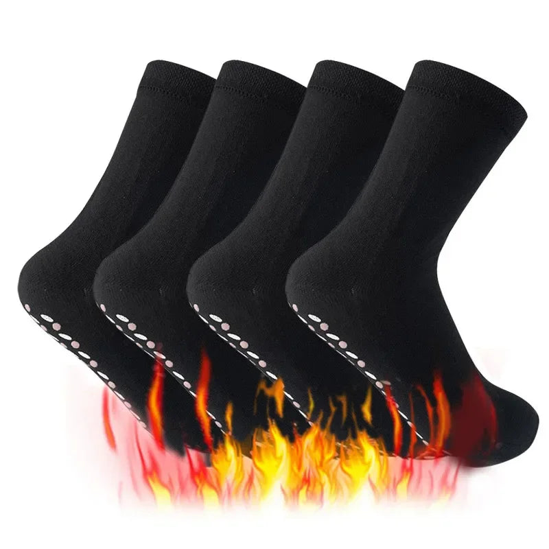1/5Pairs Heated Socks, Self Heating Socks for Men Women,Massage Anti-Freezing for Fishing Camping Hiking Skiing and Foot Warmer
