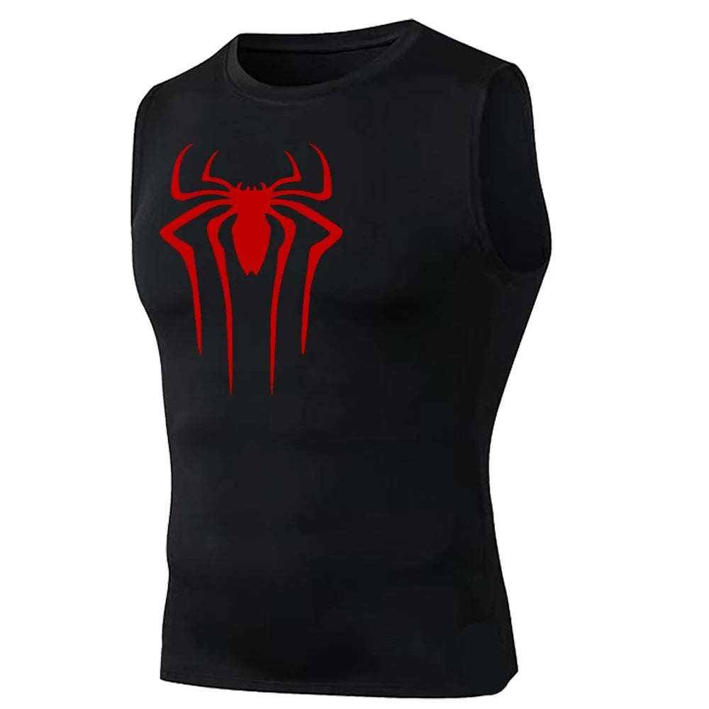 Compression Tank Top Men Gym Shirt Sleeveless Quick Dry Solid Sportswear Male Fitness Bodybuilding Vest Workout Muscle Top