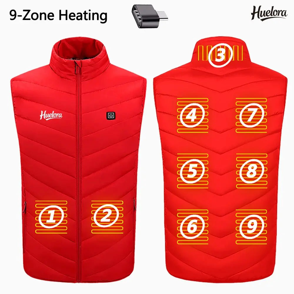 Heated Vest USB-C Electric Heated Vest Heating Jacket Winter Vests for Outdoor Motorcycle Camping Fishing Skiing Oversized 8XL