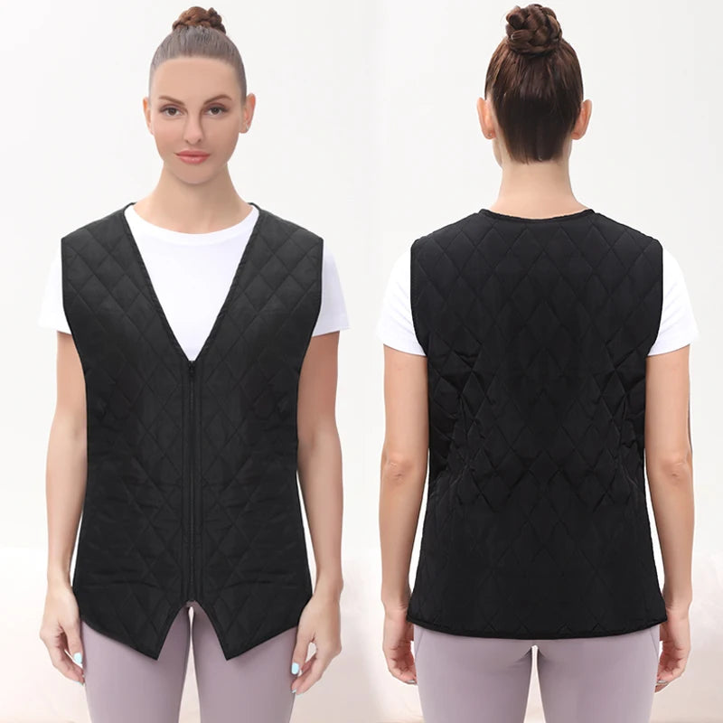 Winter Heated Vest USB-Powered 3 Heat Settings Relieves Shoulder Back Lumbar Muscle Stiffness Soreness Boosts Blood Circulation