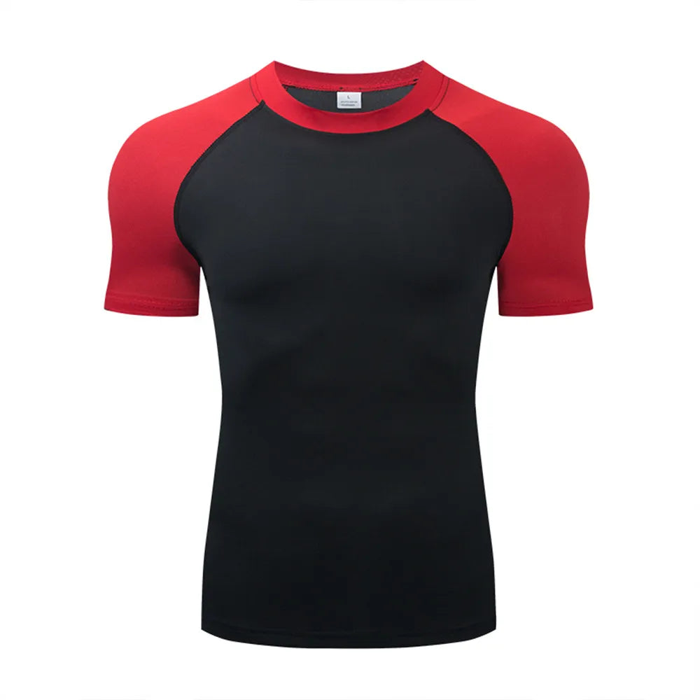 2026 Compression T Shirt Men Summer Sportswear Running T-shirt Elastic Quick Dry Sport Tops Tee Athletic Gym Workout Shirts Men
