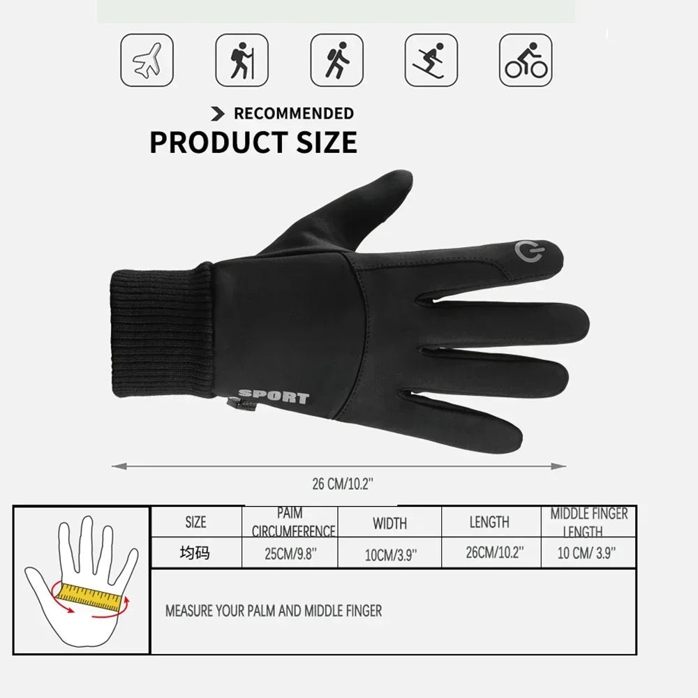 Thermal Gloves for Men & Women for Touchscreen Use,Featuring a Non-Slip Grip,Windproof Properties,Warmth for Cycling & Hiking.
