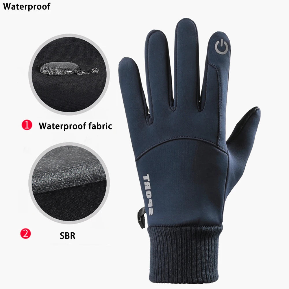 Touch Screen Waterproof Thermal Sport Gloves Women Men Cycling Gloves ,Perfect for Running, Driving, Hiking, Walking, Working