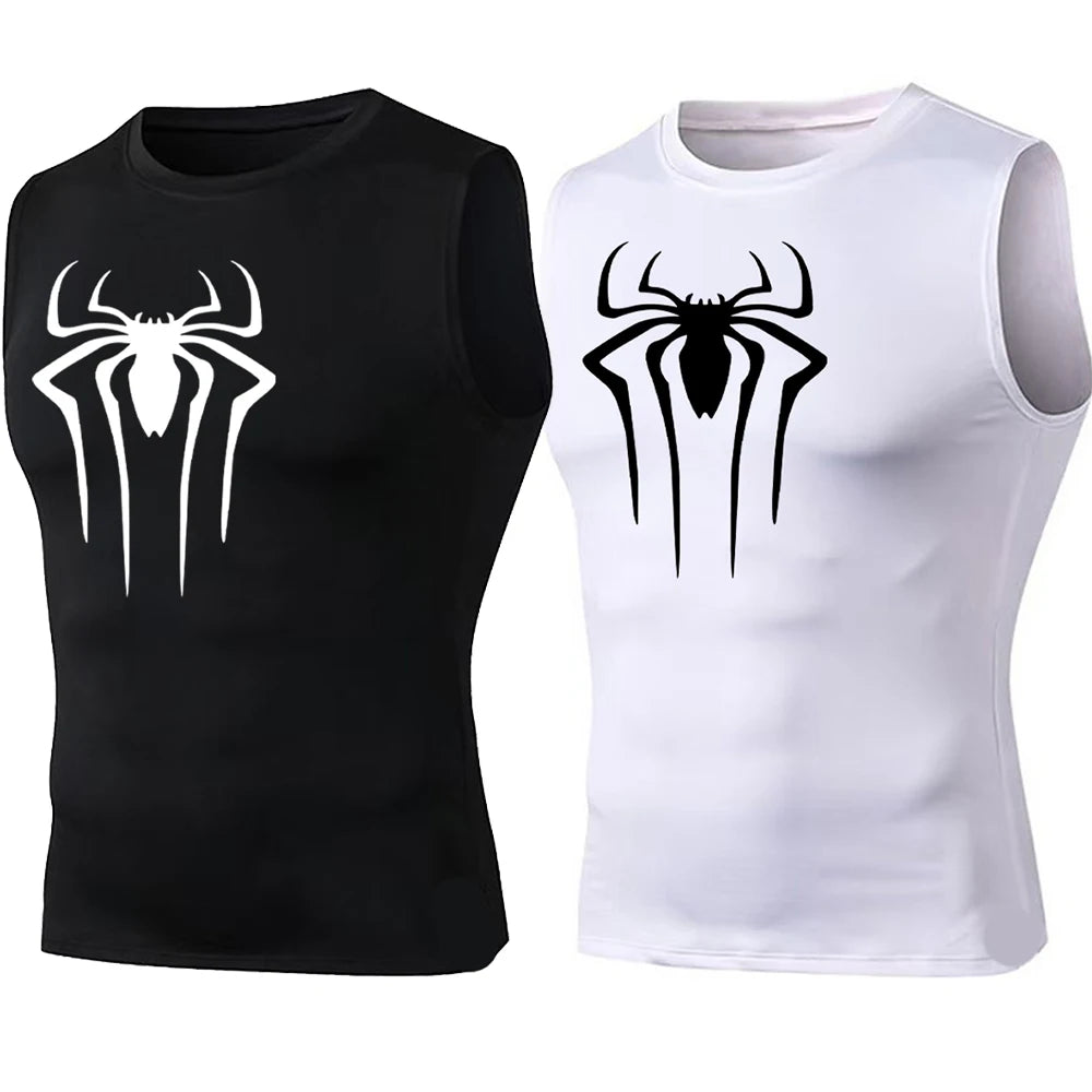 Compression Tank Top Men Gym Shirt Sleeveless Quick Dry Solid Sportswear Male Fitness Bodybuilding Vest Workout Muscle Top
