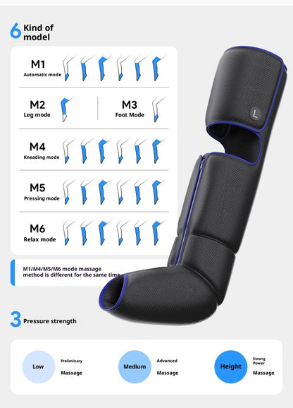 Air Compression Massage Boots Relieve Leg Fatigue Pneumatic Boots With Hot Compress Function Promote Leg Muscle Relaxation
