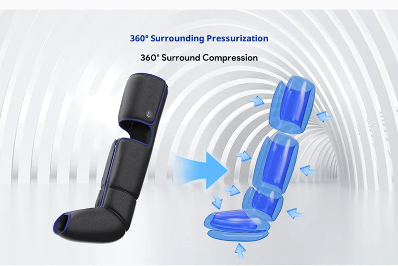 Air Compression Massage Boots Relieve Leg Fatigue Pneumatic Boots With Hot Compress Function Promote Leg Muscle Relaxation