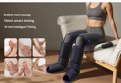 Air Compression Massage Boots Relieve Leg Fatigue Pneumatic Boots With Hot Compress Function Promote Leg Muscle Relaxation