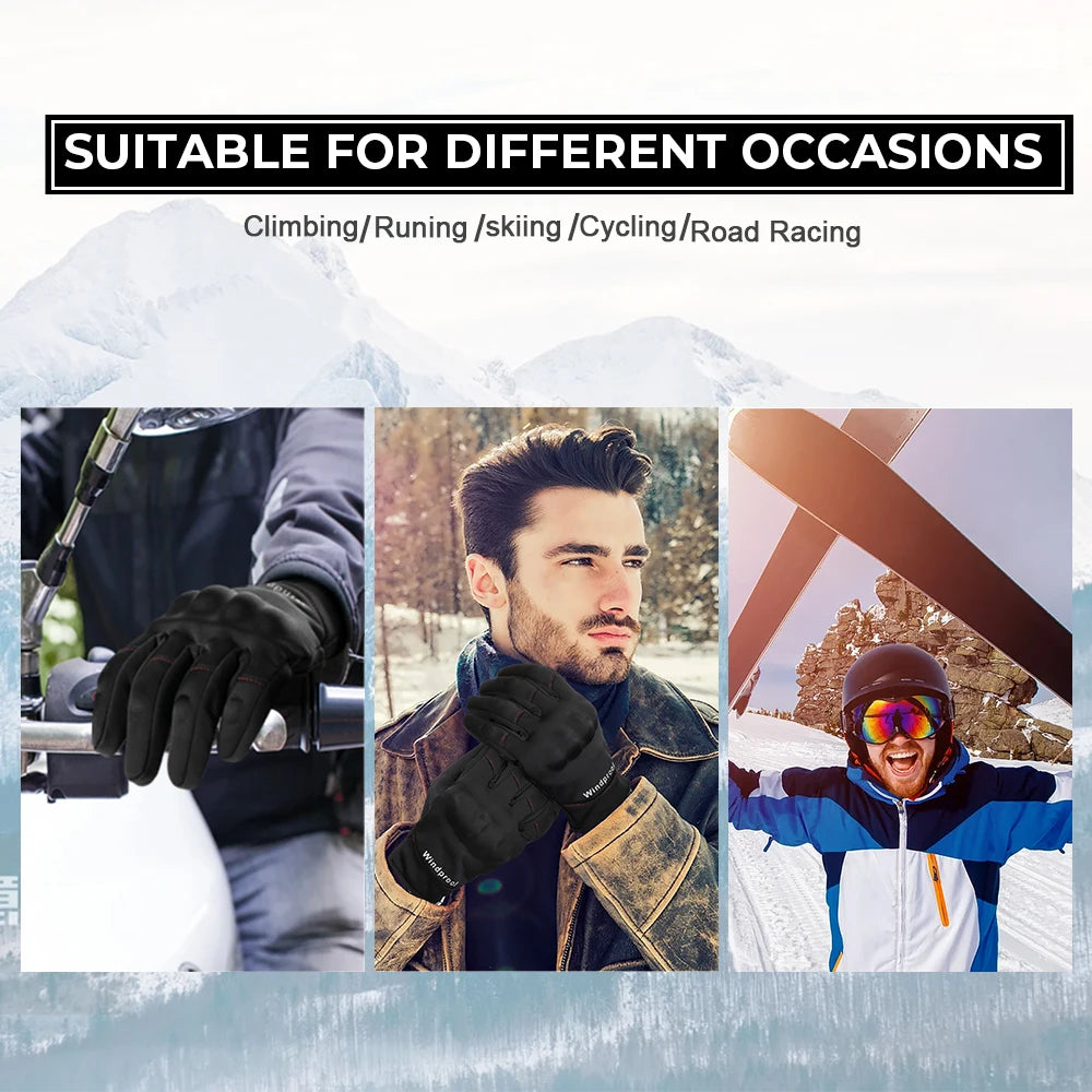 Touch Screen Winter Thermal Gloves Winter Sports Outdoor Hiking Camping Hunting Cycling Work Windproof Non-slip Protective Gear