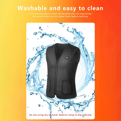 16 Areas Heated Vest USB Infrared Heating Vest Jacket Unisex Winter Electric Heated Vest Outdoor Sports Hiking Oversized M-4XL