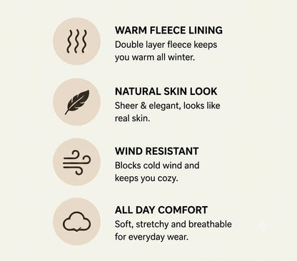 KauriVeil™ Fleece-Lined Tights — Warm like fleece. Looks like skin.