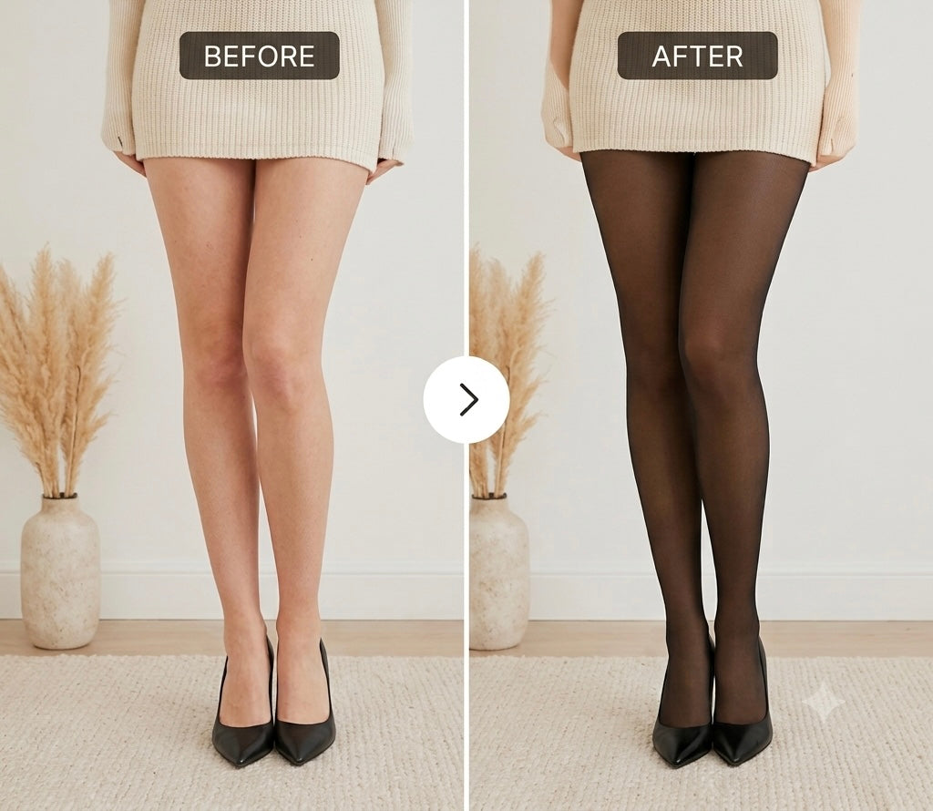 KauriVeil™ Fleece-Lined Tights — Warm like fleece. Looks like skin.