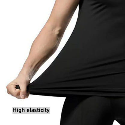 Compression Tank Tops Print Elasticity Gym wear Men Sleeveless Quick Drying Sportswear Fitness Bodybuilding Muscle Workout Vest