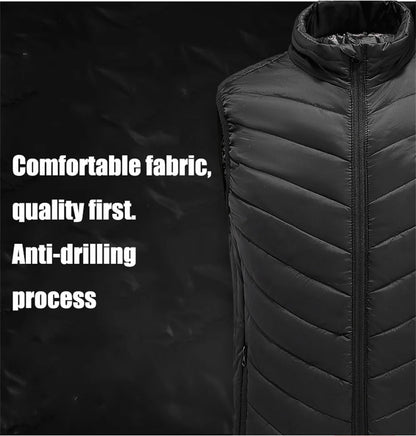 Heated Vest for Men and Women, USB Heated Jacket, Sportswear, Coat, Outdoor, Hunting, New, 9 Areas, 4XL, Winter