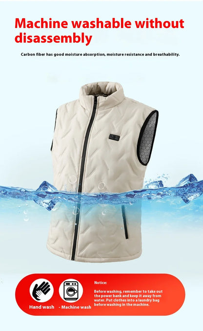 2025 New Heated Vest for Men 9 Heating Zones Dual Control Electric Warming Vest USB Smart Heating Waistcoat Ladies&