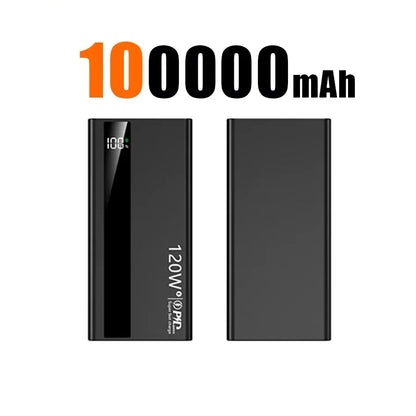 500000mAh High Capacity PowerBank 120W Super Fast Charging Portable External Battery Powerbank for iphone Huawei